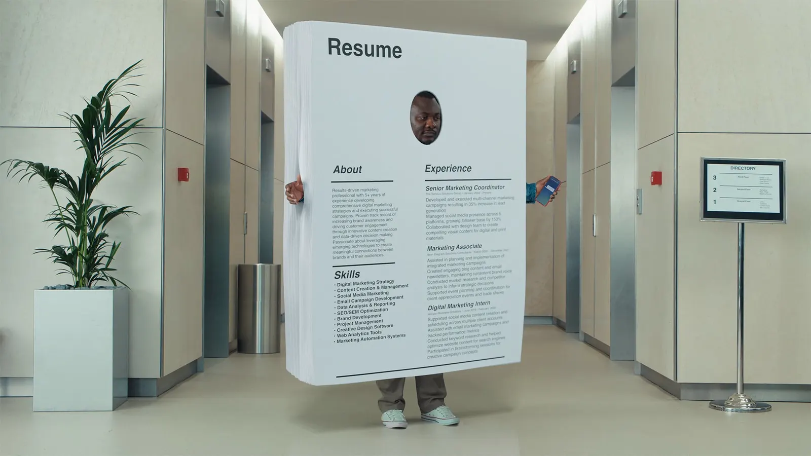 Indeed, a frame from Resume